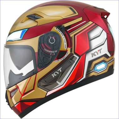 Helm KYT K2 Rider Marvel Iron Man - Red Maroon Gold M