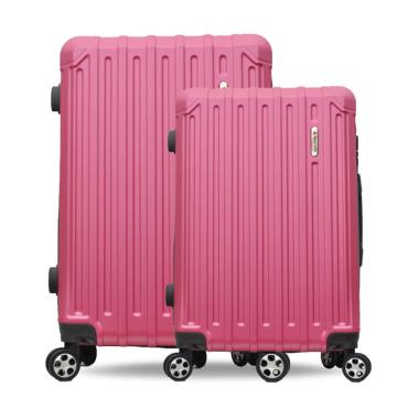 Polo City 073 Hardcase Set Tas Koper [Size 20+24 Inch] Pink