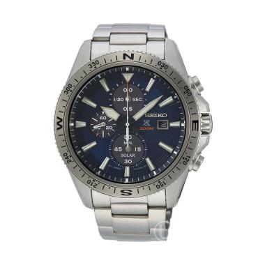 Seiko Prospex Land Chronograph Solar Jam Tangan Pria [Original/ SSC703P1] Blue Black Silver