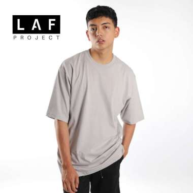 Kaos Polos Oversize Pria Cotton Combed 24s Premium Grey LAF Project Grey S