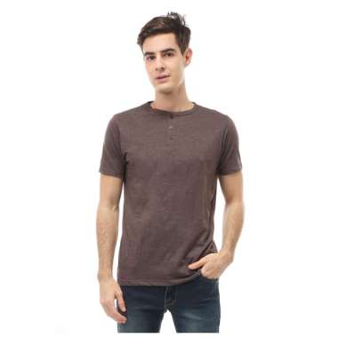 Hamlin Jack T-Shirt Atasan Kasual Kaos Polos Pria Model Kancing Lengan Pendek Material Cotton ORIGIN