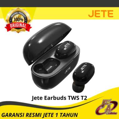TWS Earbuds / Headset Bluetooth / Bluetooth Earphone JETE TWS T2 - Hitam hitam