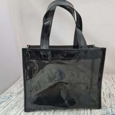 Tas Tote Mika Hitam Custom Tali Mika 25x10x20 30x10x25