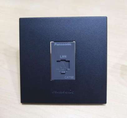 Panasonic Stop Data CAT 5 Socket Kabel LAN Black Matte Hitam E STYLE