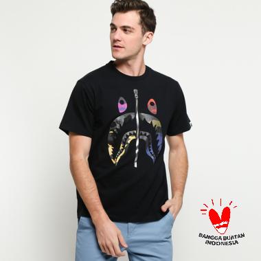 bape mix camo shark tee