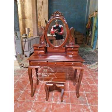 Furniture Jepara Meja Rias Model Klasik Ukir Kayu Jati