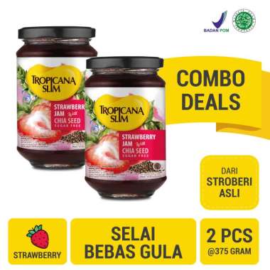 Promo Harga TROPICANA SLIM Selai Strawberry 375 gr - Blibli