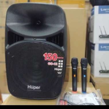 speaker portable huper gs12 gs 12 12inch wireless usb bluetooth ORI