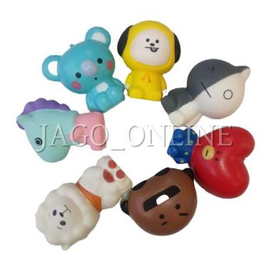 Mainan anak cewek perempuan squishy skuisi squisi skwisi karakter BT21