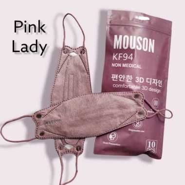 MOUSON KF94 3D MASKER KOREA KF94 PER PACK ISI 10 TERBARU Pink Lady