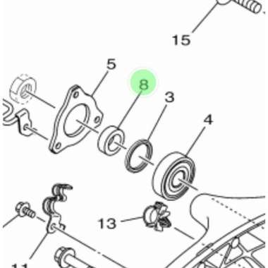 Collar, Bos, Bosh, Swing Arm Roda Belakang Kanan Nmax, N-Max (17807) Chrome