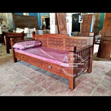 Furniture Mebel Jati Jepara Bangku Panjang Kayu Jati - Kursi Risban