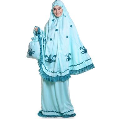 Jual Mukena Motif Bunga Verena Silky Satin Polos Set Mukena Dewasa Semua Ukuran Mint