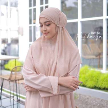 Bergo Plisket Rukhansa Beige TRZ HER/ Bergo Instant Plisket/ Bergo Daily Tali Plisket/ Bergo Polos P