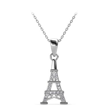 Her Jewellery Paris Cross Pendant Lapis Emas Crystal Kalung Wanita Kristal