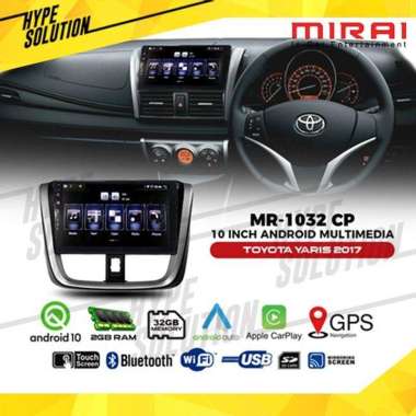 Mirai Mr-1032 Cp Headunit Android 10 Inch Toyota Yaris 2017 Black