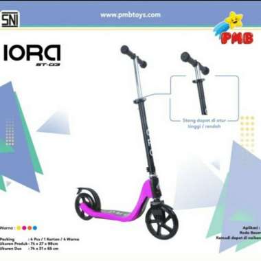 Scooter Anak Roda Dua Sekuter IORA PMB ST03 Otoped ST-03 ST 03 Pink