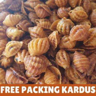 Rajawali jajanan kiloan makaroni kerang 250 gram makanan ringan cemilan pedas snack jadul