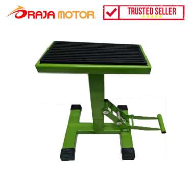 RajaMotor Standard Paddock Tengah Trail Universal Besi Jackstand Hijau
