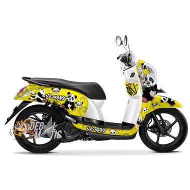 stiker Decal Full Body motor Honda Scoopy Fi Sporty - Panda Kuning
