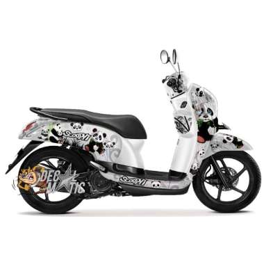 stiker Decal Full Body motor Honda Scoopy Fi Sporty - Panda Putih