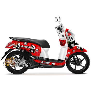 stiker Decal Full Body motor Honda Scoopy Fi Sporty - Panda Merah