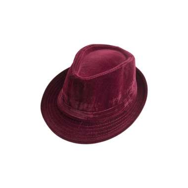 Topi fedora cowboy hat fedora corduroy marun houseofcuff One Size