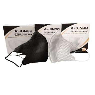 Masker Duckbill Hitam / Putih Alkindo Isi 50pcs HITAM