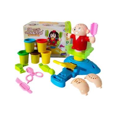 ONE-M154 Mainan Anak Pangkas Rambut Salon Styling Club Mainan Pretend Play Barbershop Potong Rambut