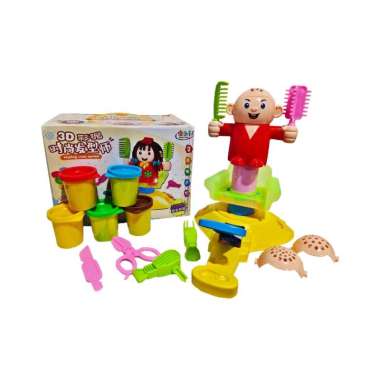 ONE-M154 Mainan Anak Pangkas Rambut Salon Styling Club Mainan Pretend Play Barbershop Potong Rambut 