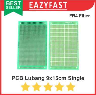 PCB Bolong Lubang IC Matrix Single Layer FR4 Fiber Hijau 9x15 cm 48*30