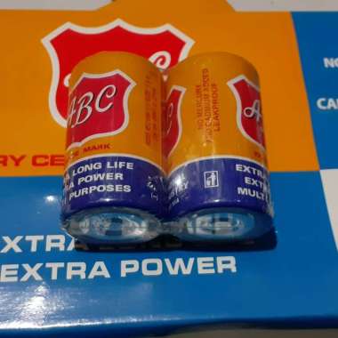 1 pasang/2 pcs abc besar R20 kuning, Abc kuning batu baterai, batu batre radio,senter besar, BATU AB
