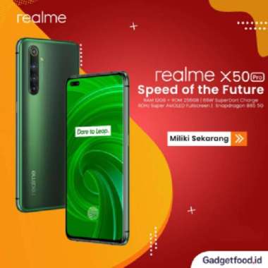 HP REALME X50 PRO RAM 12GB/256GB ORIGINAL GARANSI RESMI SMARTPHONE TERBARU HANDPHONE GREEN