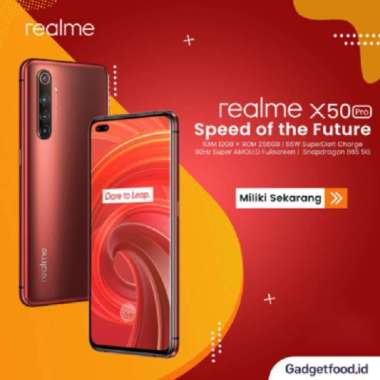 HP REALME X50 PRO RAM 12GB/256GB ORIGINAL GARANSI RESMI SMARTPHONE TERBARU HANDPHONE RED