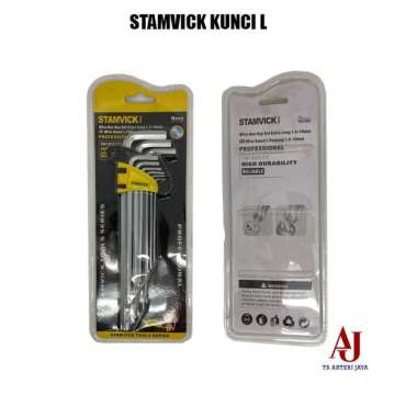 Kunci L set kombinasi Hex Tamper Torx Kunci L Set 9 Pcs Stamvick