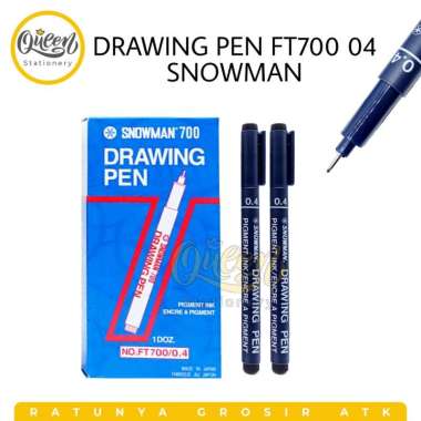 DRAWING PEN FT700 SNOWMAN / BOLPEN GAMBAR / BOLPEN KALIGRAFI / BOLPEN UJUNG LANCIP Drawing pen FT700