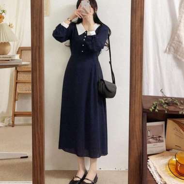 Gamis wanita terbaru 2021 murah Nabila Dress gamis wanita terbaru 2021 remaja Korean style gamis jum