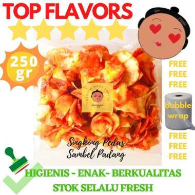 KERIPIK SINGKONG BALADO PEDAS MANIS SAMBEL PADANG