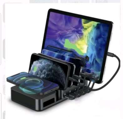 Charger wireless 5 port USB dock station fast charging PD Qualcomm