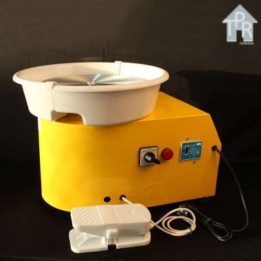 Electric Pottery Wheel / Piring Putar Clay Otomatis 350W KFPD30 Kuning