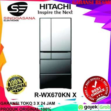KULKAS HITACHI R-WX670KN X / RWX670KN X , MIRROR JAPAN SERIES Cristal mirror