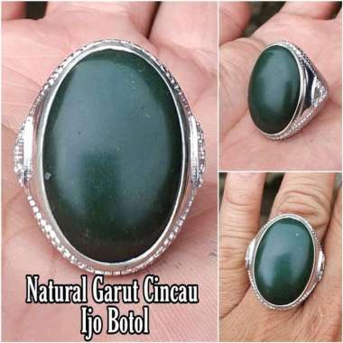 CINCIN NATURAL BATU AKIK HIJAU CINCAU GARUT IJO BOTOL ASLI GARUT