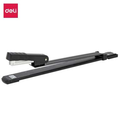 Deli stapler jilid buku long reach metal staples jilid tengah Hitam