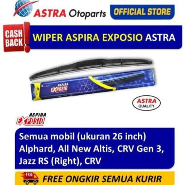 Wiper Blade Hybrid Graphite ASPIRA EXPOSIO Alphard, Jazz RS, CRV, All New Altis ukuran 26" (AE-WBHG2