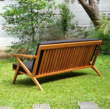 Bale Bale Bangku Kursi Asli Kayu Jati / Kursi Bale Teras Taman Outdoor