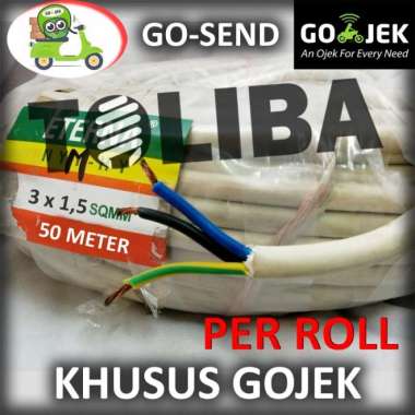 kabel eterna nymhy 3x1.5 3x1,5 serabut isi 3 / roll 50meter 50m gojek