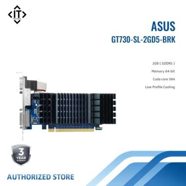 Asus VGA GeForce Low Profile Graphics Card - (GT730-SL-2GD5-BRK)