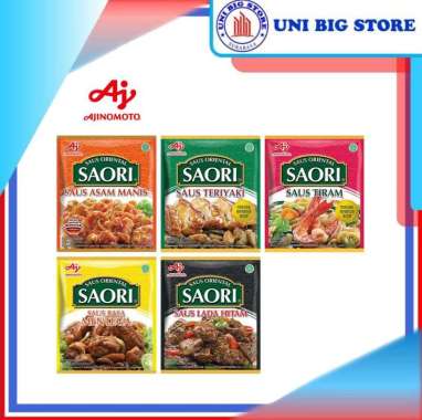 Saori Saus Oriental Sachet Tiram - Lada Hitam - Teriyaki - Mentega Saus Teriyaki
