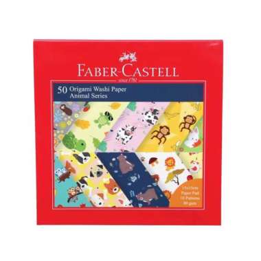 FABER CASTELL ORIGAMI WASHI MOTIF PAPER KERTAS LIPAT BOLAKBALIK GAMBAR Animal 15x15