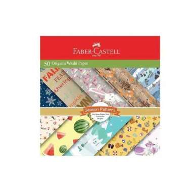 FABER CASTELL ORIGAMI WASHI MOTIF PAPER KERTAS LIPAT BOLAKBALIK GAMBAR Season 16x16